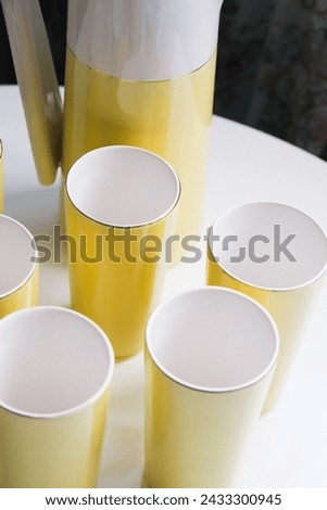 Vintage style glasses and jug set