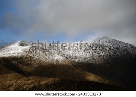 View from Conor Pass. Cold clear sky day in March Royalty-Free Stock Photo #2433313273