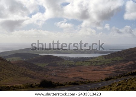 View from Conor Pass on a cold March day Royalty-Free Stock Photo #2433313423