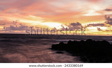sunset on a beautiful Indonesian beach