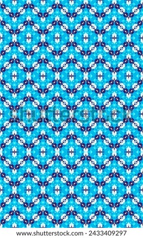 Ethnic seamless pattern. Indigo Seamless Bohemian.  Background texture, decoration. Blue backdrop. Navy Geometric Pattern.