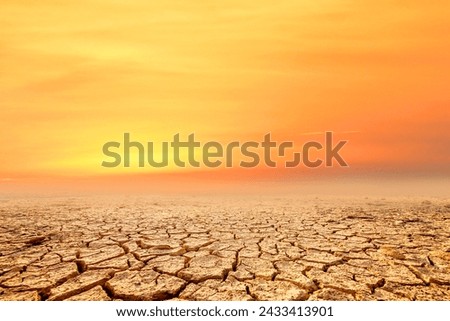 The ground is dry The rain did not fall for a long time. Because of global warming. 
concept of global warming and climate environment change Royalty-Free Stock Photo #2433413901