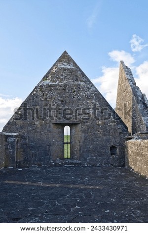 On top of the ruins of Rosserk friary in County Mayo, Ireland Royalty-Free Stock Photo #2433430971