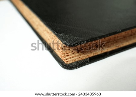 old decorative notebook on white background