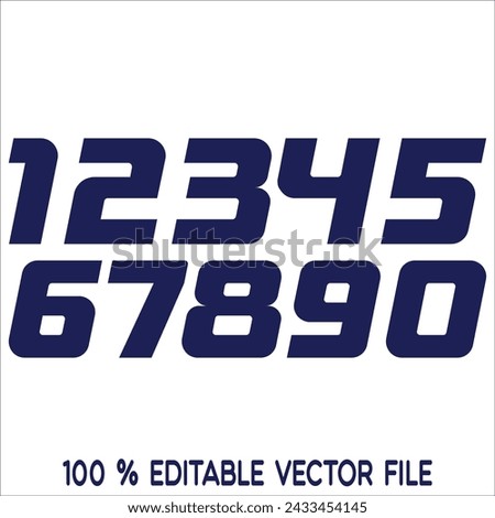 Sport Jersey Numbers Vector and Clip Art