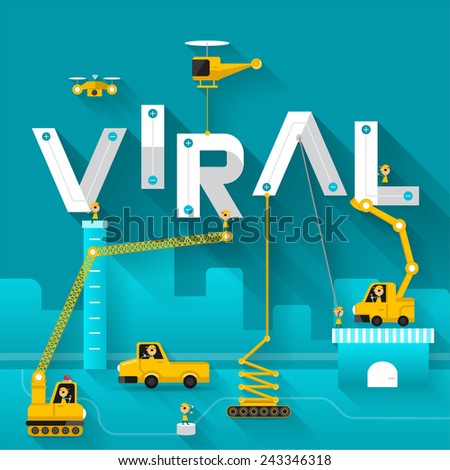 Engineering building text Viral. Vector Illustrate