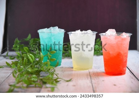 All slushes flavors | best summer drink Royalty-Free Stock Photo #2433498357
