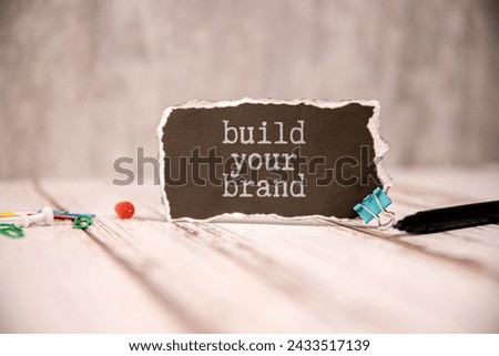 Wooden blocks with words 'Build Your Brand'