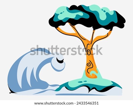 weather element season design with modern illustration climate concept style for atmospheric condition