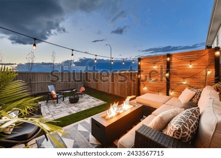 Beautiful outdoor escape. Backyard Patio, privacy screen and furniture
