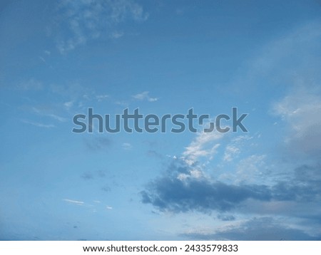 beautiful blue sky in afternoon