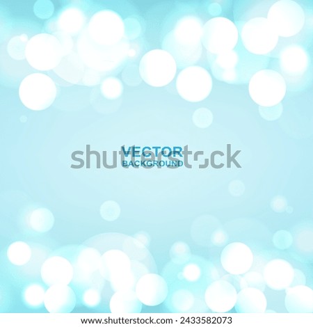 Abstract. bokeh blur light on blue sky background. vector.