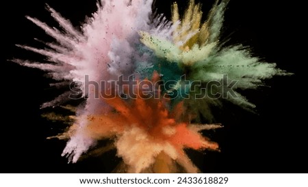 Colour Powder Fly View Stock Image 