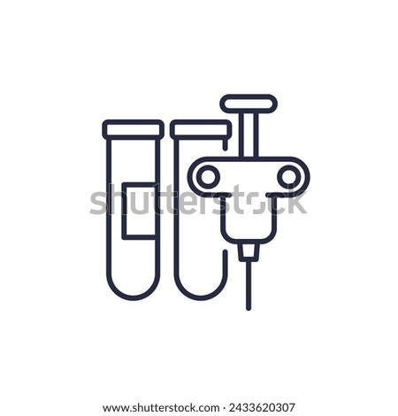 biopsy samples line icon, vector Royalty-Free Stock Photo #2433620307