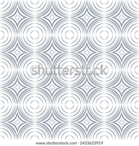 Shiny black and white background with round and diamond shapes, seamless vector pattern, decorative paper, wrapping, wallpaper, textile print.