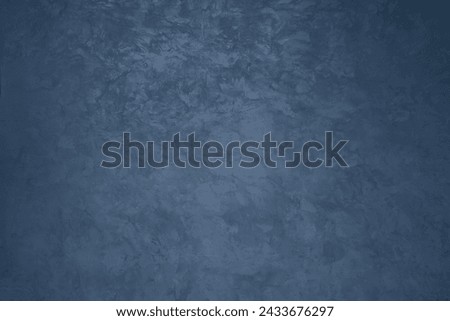 Gray blue Venetian plaster Wall Background. Artistic Dark Grey Texture With Copy Space for design. Beautiful Decorative Stucco Surface. Design interior. Abstract wallpaper