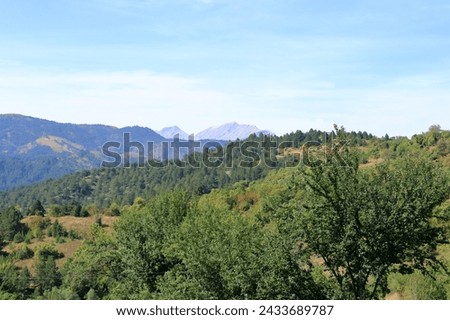 landscape around Voskopoja in Albania