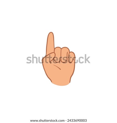 Cartoon hand. Different gesture pointing, attention, fist, thumbs up. Isolated vector illustration on white background