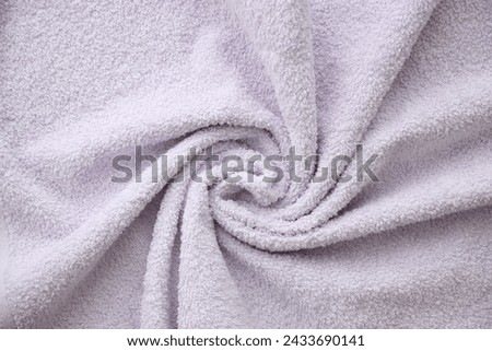 Processed collage of bath towel or pile fabric texture. Background for banner, backdrop or texture for 3D mapping