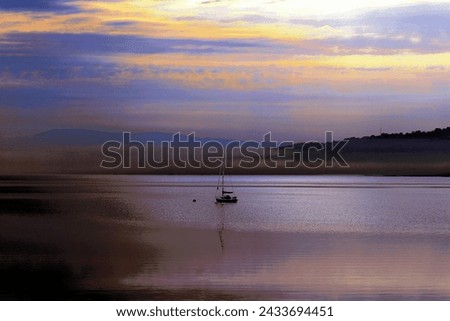 Loch sunset color water picture
