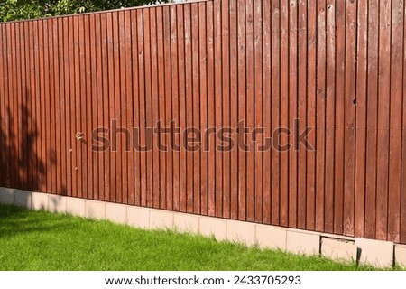 planks of a wooden fence. diminishing perspective Royalty-Free Stock Photo #2433705293