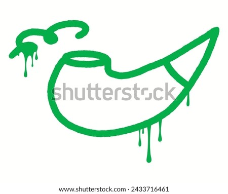 St. Patrick's day graffiti clip art. Urban street style. Green smoking pipe sign. Splash effects and drops. Grunge and spray texture.