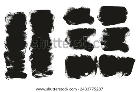 Hand Drawn Round Sponge Thick Artist Brush Short Background Mix High Detail Abstract Vector Background Mix Set 
