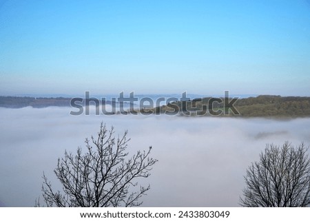 Cloud inversion in a Derbyshire valley Royalty-Free Stock Photo #2433803049