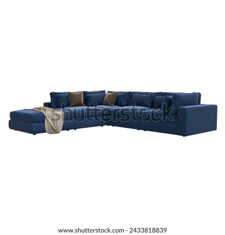 multiple different side sofa with no background