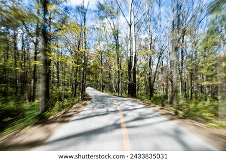 Empty road in motion blur.