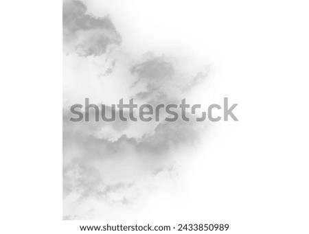 Cloud picture, blank background, realistic