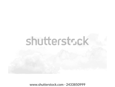 Cloud picture, blank background, realistic