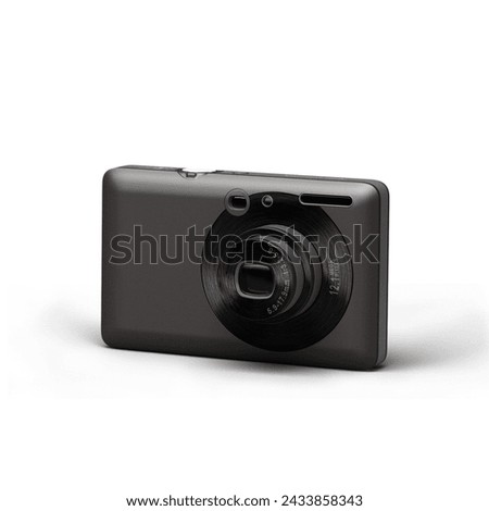 Realistic camera isolated on transparent background.fit element for electronic scenes project.