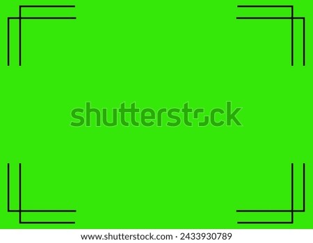 Green screen background with corner frame
green illustration banner post