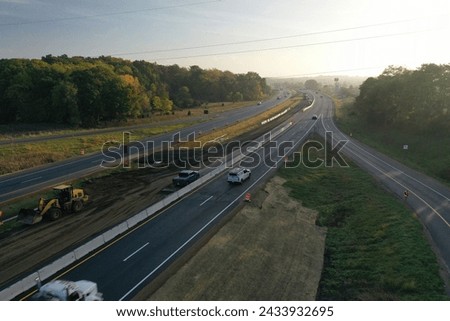 Highway construction I-94 Michigan USA