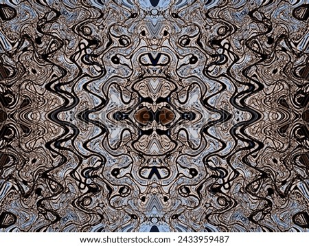 An automotive tire tread design resembling a kaleidoscope pattern with a circle motif in the middle, showcasing symmetry and artistic flair inspired by road surfaces