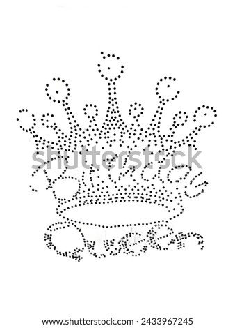 Birthday Queen Crown texture for baby cloths                             
