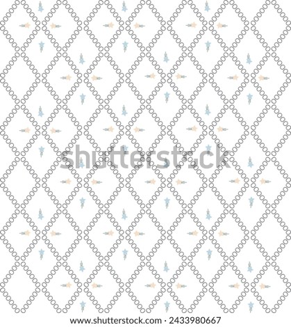 Knitwear Embroidery Detailed, Pointelle Stitch technical fashion illustration. Flat apparel stitch template white color. Hole stitch CAD mock-up. Royalty-Free Stock Photo #2433980667