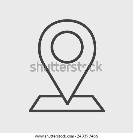 Check in Location Direction Place Icon Vector Concept Royalty-Free Stock Photo #243399466