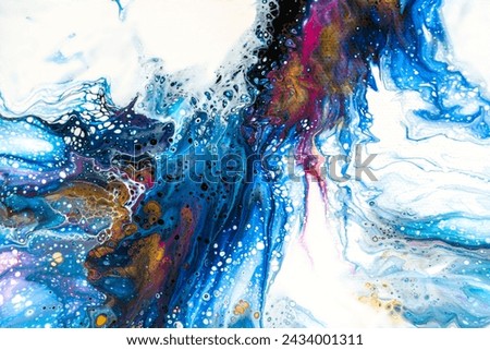 Swirly color paint abstract background art

