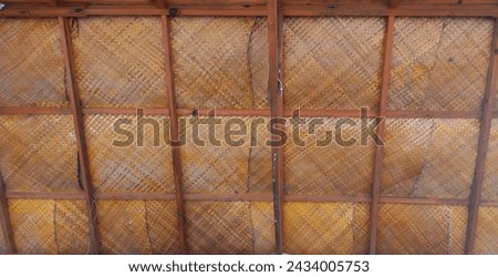 PHOTO OF WOVEN BAMBOO ROOF