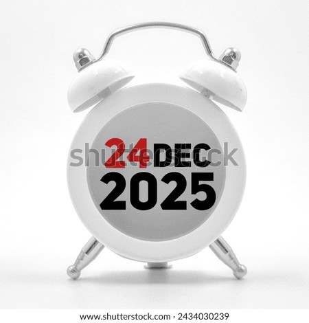 24 December 2025,calendar concept, clock background  Royalty-Free Stock Photo #2434030239