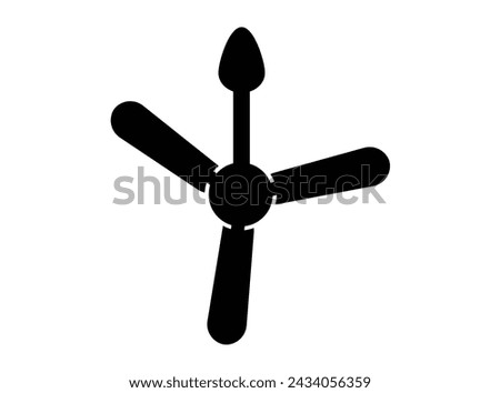 Sleek vector ceiling fan with remote control for efficient air circulation, modern design, and quiet operation for stylish and comfortable living spaces