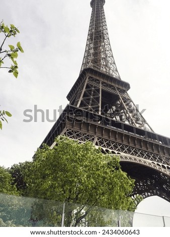Eiffel Tower in Paris, France. Romantic travel background.