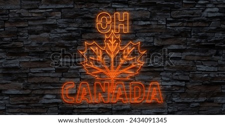 Vector set of realistic isolated neon sign of Canada Day logo for template decoration and layout covering on the wall background.
