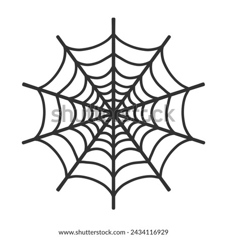 spider web illustration isolated on white background. spider web minimalism flat style vector