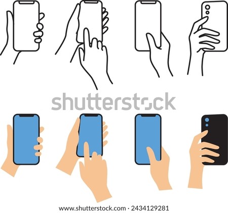 Different hand positions highlight the versatility of mobile use