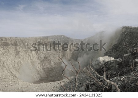 Mount Sindoro Crater, Mount Sindoro, Central Java, Indonesia.