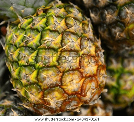 pineapple in the supermarket - close-up