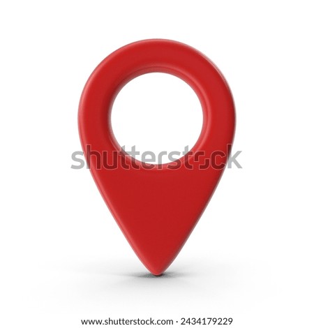 Map pointer pin isolated on white background Royalty-Free Stock Photo #2434179229